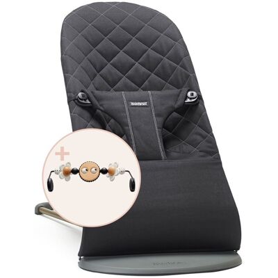 BABYBJÖRN BABYBJORN Babybjorn lehátko BLISS Black Woven s hračkou Googly Eyes Black/White BABYBJÖRN BABYBJORN Babybjorn lehátko BLISS Black Woven s hračkou Googly Eyes Black/White