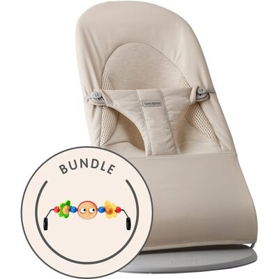Babybjörn Lehátko SOFT TRI-FABRIC Light Beige/Jersey+ hračka Googly Eyes Babybjörn Lehátko SOFT TRI-FABRIC Light Beige/Jersey+ hračka Googly Eyes