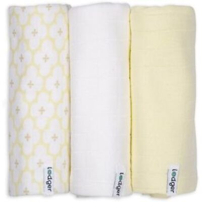 LODGER Swaddler Solid Matcha 3balení 70 x 70 cm Butter LODGER Swaddler Solid Matcha 3balení 70 x 70 cm Butter