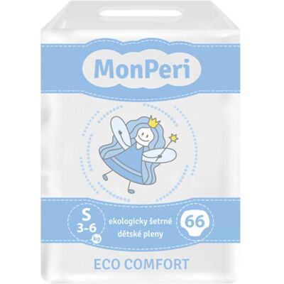 MonPeri Eco Comfort S 3–6kg - 66ks EKO Jednorázové dětské plenky (velikost 2) MonPeri Eco Comfort S 3–6kg - 66ks EKO Jednorázové dětské plenky (velikost 2)