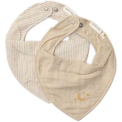 Little Dutch Bryndáček bandana 2 ks Pure Soft Beige Little Dutch Bryndáček bandana 2 ks Pure Soft Beige
