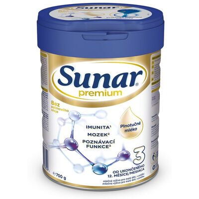 Sunar Premium 3 Mléko batolecí 700g Sunar Premium 3 Mléko batolecí 700g