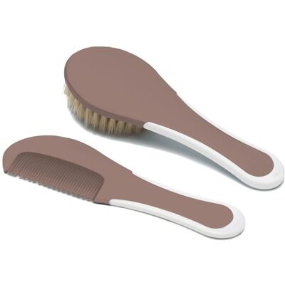 Bebe-Jou Hřeben a kartáč s přírodním vlasem Bébé-Jou Mocha Mousse Bebe-Jou Hřeben a kartáč s přírodním vlasem Bébé-Jou Mocha Mousse