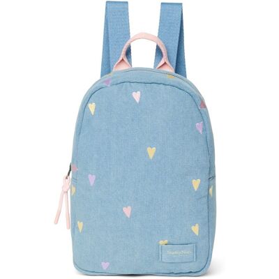 Studio Noos Denim Mini BACKPACK - batůžek Hearts Light Blue Hearts Studio Noos Denim Mini BACKPACK - batůžek Hearts Light Blue Hearts