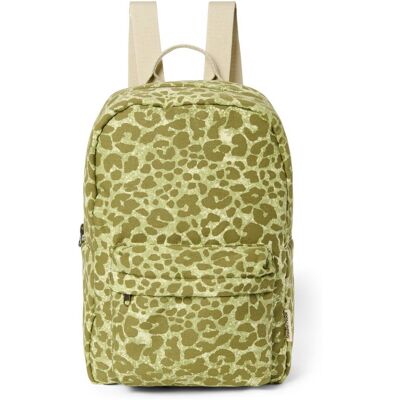 Studio Noos Cotton Midi BACKPACK batůžek s přední kapsou Green Leopard Studio Noos Cotton Midi BACKPACK batůžek s přední kapsou Green Leopard