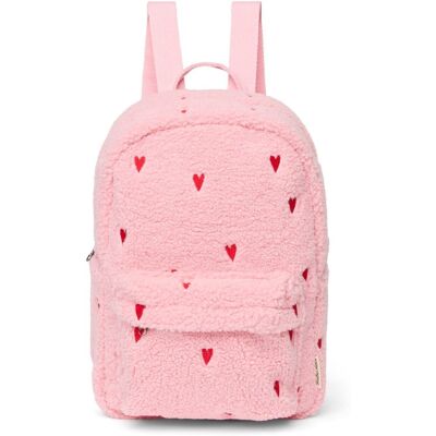 Studio Noos Teddy Midi BACKPACK - batůžek Light Pink Hearts Studio Noos Teddy Midi BACKPACK - batůžek Light Pink Hearts