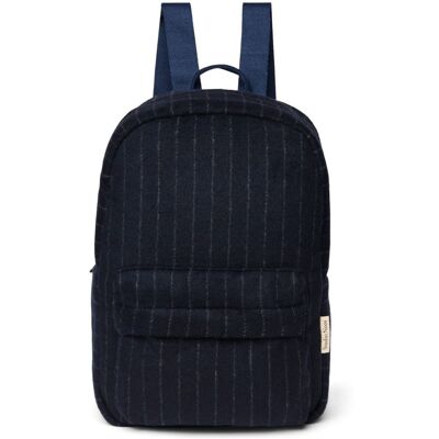 Studio Noos Flannel Chalkstripe Midi BACKPACK - batůžek Dark Blue Studio Noos Flannel Chalkstripe Midi BACKPACK - batůžek Dark Blue