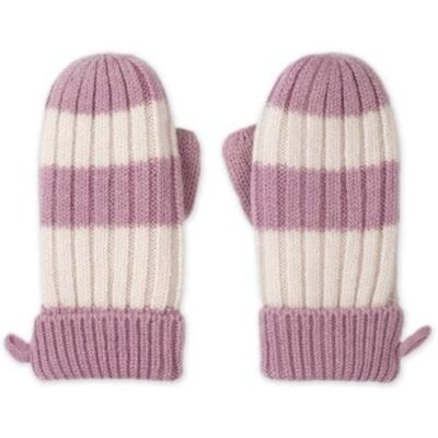 LODGER Rukavice Stripe Merino Mauve vel. 1 - 2 roky LODGER Rukavice Stripe Merino Mauve vel. 1 - 2 roky