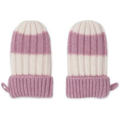LODGER Rukavice Stripe Merino Mauve vel. 0 - 12 měsíců LODGER Rukavice Stripe Merino Mauve vel. 0 - 12 měsíců
