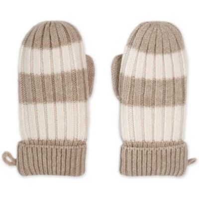 LODGER Rukavice Stripe Merino Beige vel. 1 - 2 roky LODGER Rukavice Stripe Merino Beige vel. 1 - 2 roky