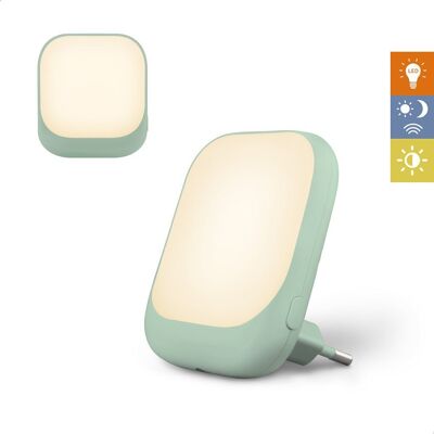 Zazu SOCKET zelené - noční světlo do zásuvky se senzorem soumraku Zazu SOCKET zelené - noční světlo do zásuvky se senzorem soumraku