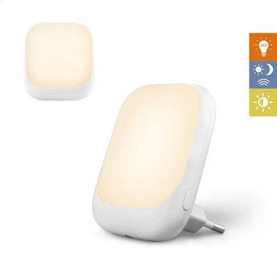Zazu SOCKET bílé - noční světlo do zásuvky se senzorem soumraku Zazu SOCKET bílé - noční světlo do zásuvky se senzorem soumraku