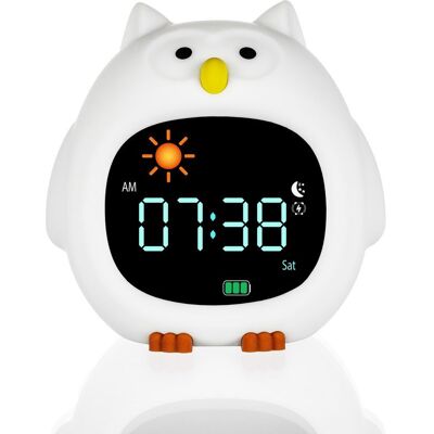ZOPA Silikonový dětský budík s nočním světlem a hudbou - Owl ZOPA Silikonový dětský budík s nočním světlem a hudbou - Owl