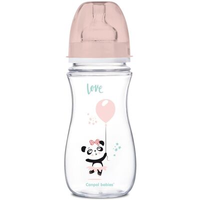 Canpol babies Láhev se širokým hrdlem EXOTIC ANIMALS 300ml - růžová Canpol babies Láhev se širokým hrdlem EXOTIC ANIMALS 300ml - růžová