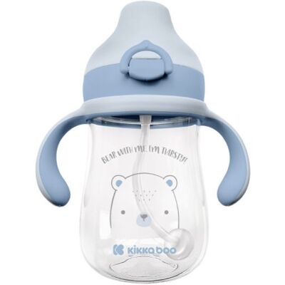 KikkaBoo Hrnek se silikonovým pítkem 300ml 6m+ Bear with me Blue KikkaBoo Hrnek se silikonovým pítkem 300ml 6m+ Bear with me Blue