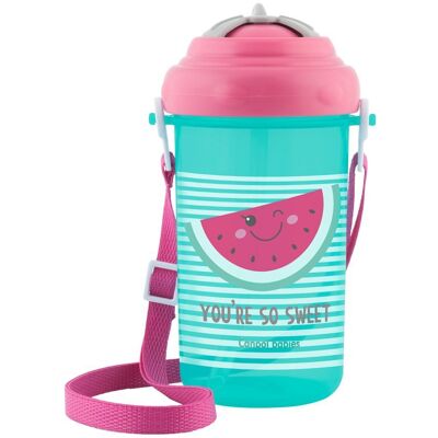 Canpol babies Cestovní sportovní láhev se slámkou a víčkem SO COOL 350ml - meloun Canpol babies Cestovní sportovní láhev se slámkou a víčkem SO COOL 350ml - meloun
