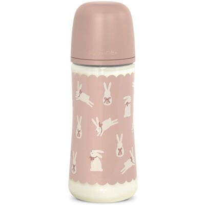 Suavinéx Suavinex Kojenecká láhev WONDERLAND NEW 360ml FYZIOL PRŮTOK L - růžový králík Suavinéx Suavinex Kojenecká láhev WONDERLAND NEW 360ml FYZIOL PRŮTOK L - růžový králík