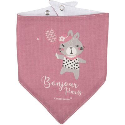 Canpol babies Mušelínový slintáček BONJOUR PARIS 2ks růžový Canpol babies Mušelínový slintáček BONJOUR PARIS 2ks růžový