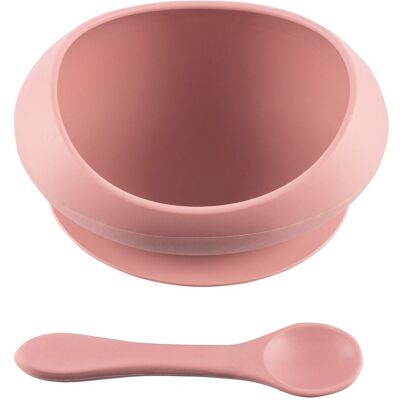 ZOPA Silikonová miska se zvýšenými okraji a přísavkou - Old Pink ZOPA Silikonová miska se zvýšenými okraji a přísavkou - Old Pink
