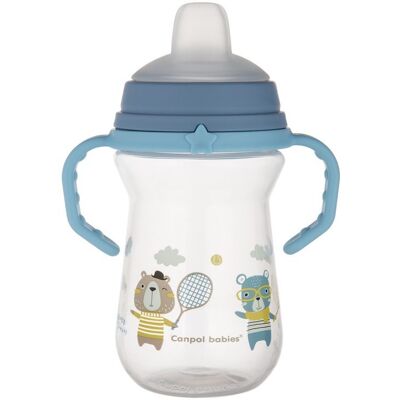 Canpol babies Bonjour Paris Modrý dětský hrnek 250 ml s držadly Canpol babies Bonjour Paris Modrý dětský hrnek 250 ml s držadly