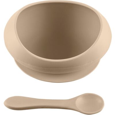 ZOPA Silikonová miska se zvýšenými okraji a přísavkou - Sand Beige ZOPA Silikonová miska se zvýšenými okraji a přísavkou - Sand Beige