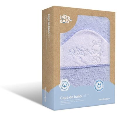 Interbaby Osuška froté KRÁLÍČEK BEBE - MODRÁ Interbaby Osuška froté KRÁLÍČEK BEBE - MODRÁ