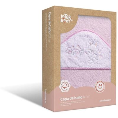 Interbaby Osuška froté KRÁLÍČEK BEBE - RŮŽOVÁ Interbaby Osuška froté KRÁLÍČEK BEBE - RŮŽOVÁ