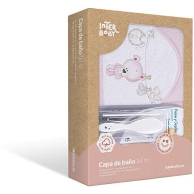 Interbaby Osuška froté PRÁDLO + hřeben - RŮŽOVÁ Interbaby Osuška froté PRÁDLO + hřeben - RŮŽOVÁ