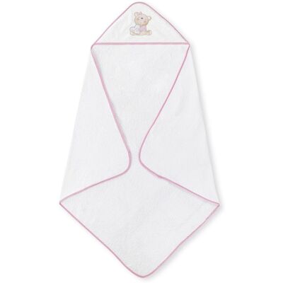 Interbaby Osuška froté medvídek love + hřeben - bílá Interbaby Osuška froté medvídek love + hřeben - bílá