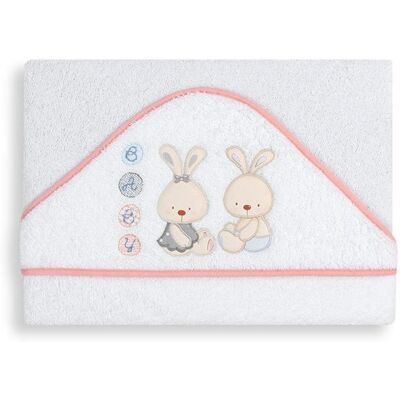 InterBaby OSUŠKA froté 100x100 Baby - bílá růžový lém InterBaby OSUŠKA froté 100x100 Baby - bílá růžový lém
