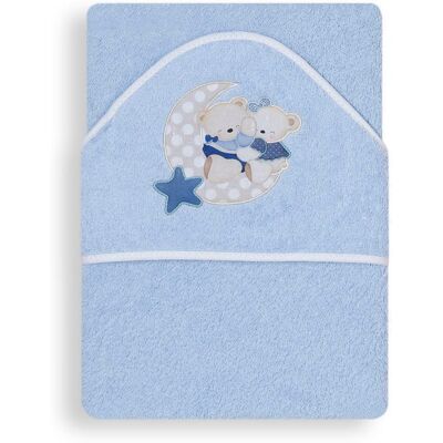 Interbaby OSUŠKA froté 100x100 MEDVÍDEK S MĚSÍČKEM - modrá Interbaby OSUŠKA froté 100x100 MEDVÍDEK S MĚSÍČKEM - modrá