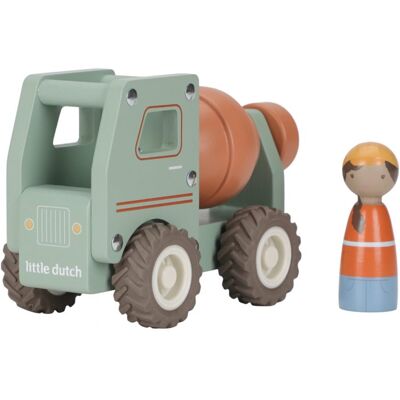 Little Dutch Náklaďák s míchačkou dřevěný Little Dutch Náklaďák s míchačkou dřevěný