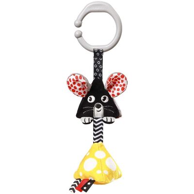 BABYONO Hračka závěsná kontrastní na C kroužku Mouse 0 m+ BABYONO Hračka závěsná kontrastní na C kroužku Mouse 0 m+