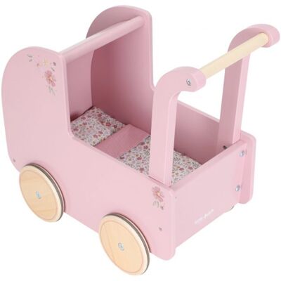 Little Dutch Kočárek pro panenky dřevěný s peřinkou Pink Little Dutch Kočárek pro panenky dřevěný s peřinkou Pink