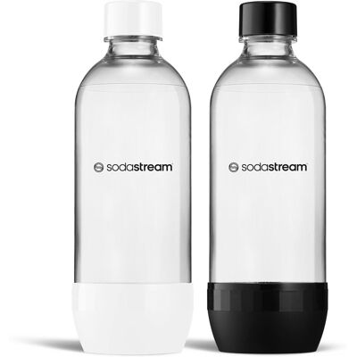 SodaStream Sada lahví Jet Black&White; 2 × 1 L vhodnéidomyčkynádobí . SodaStream Sada lahví Jet Black&White; 2 × 1 L vhodnéidomyčkynádobí .