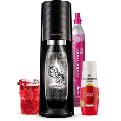SodaStream TERRA BLACK Malina Zero Megapack TERRA BLACK Malina Zero 1× Výrobník perlivé vody TERRA černý, 1× Bombička s CO2 SodaStream TERRA BLACK Malina Zero Megapack TERRA BLACK Malina Zero 1× Výrobník perlivé vody TERRA černý, 1× Bombička s CO2
