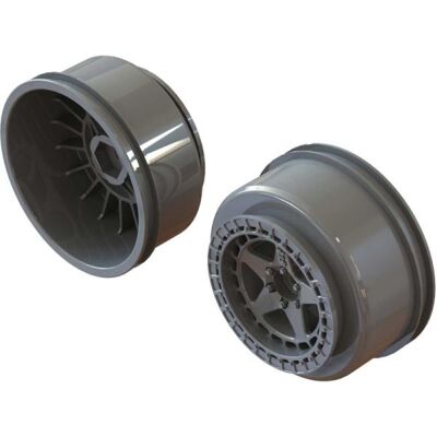 Arrma disk 2.2/3.0" SC Gun Metal (2) Arrma disk 2.2/3.0" SC Gun Metal (2)
