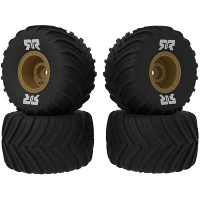 Arrma kolo s pneu dBoots Chevron MT, disk bronzový (4): GROM Arrma kolo s pneu dBoots Chevron MT, disk bronzový (4): GROM