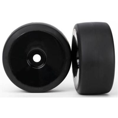 Traxxas kolo, disk černý, pneu slick (2) (zadní) Traxxas kolo, disk černý, pneu slick (2) (zadní)