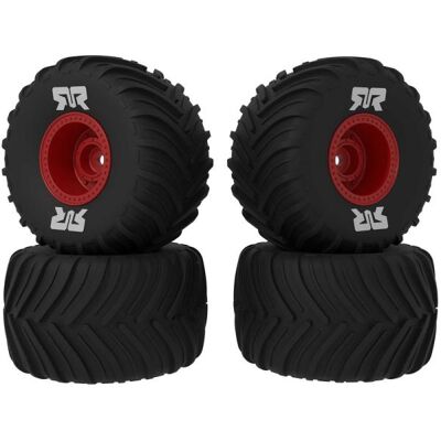 Arrma kolo s pneu dBoots Chevron MT, disk červený (4): GROM Arrma kolo s pneu dBoots Chevron MT, disk červený (4): GROM
