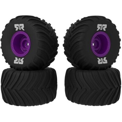 Arrma kolo s pneu dBoots Chevron MT, disk fialový (4): GROM Arrma kolo s pneu dBoots Chevron MT, disk fialový (4): GROM
