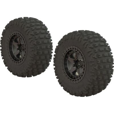 Arrma RC Fortress SC Lepené Gumové Pneumatiky - Gun Metal Sada Arrma RC Fortress SC Lepené Gumové Pneumatiky - Gun Metal Sada