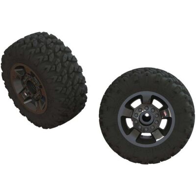 Arrma kolo s pneu dBoots Ragnarok Mt, černý chrom (2) Arrma kolo s pneu dBoots Ragnarok Mt, černý chrom (2)