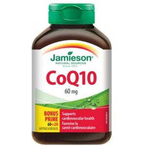 Vitamíny Jamieson COQ10 Bonus Velikost - 60 mg - 80 měkkých kapslí Vitamíny Jamieson COQ10 Bonus Velikost - 60 mg - 80 měkkých kapslí
