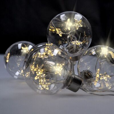 Solight sada LED vánočních koulí s hvězdami, vel. 8cm, 6ks, 30LED,časovač, tester, 3xAA Solight sada LED vánočních koulí s hvězdami, vel. 8cm, 6ks, 30LED,časovač, tester, 3xAA