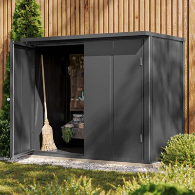 PRIMEYARD Zahradní skříň 156 x 84 cm, antracitová - (GFPV00861) PRIMEYARD Zahradní skříň 156 x 84 cm, antracitová - (GFPV00861)