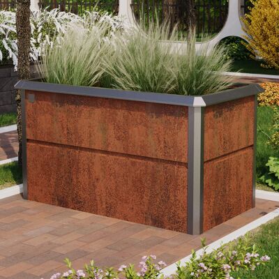 PRIMEYARD Vyvýšený záhon 150 x 85 x 77 cm, ocel Corten, rezavý vzhled, vč. ochrany proti slimákům - (GFPV00792) PRIMEYARD Vyvýšený záhon 150 x 85 x 77 cm, ocel Corten, rezavý vzhled, vč. ochrany proti slimákům - (GFPV00792)
