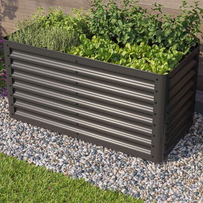PRIMEYARD Vyvýšený záhon 120 x 60 x 60 cm, ocel, antracitová - (GFPV00807) PRIMEYARD Vyvýšený záhon 120 x 60 x 60 cm, ocel, antracitová - (GFPV00807)