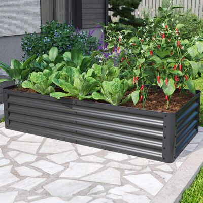 PRIMEYARD Vyvýšený záhon 150 x 75 x 35 cm, ocel, antracitová - (GFPV00812) PRIMEYARD Vyvýšený záhon 150 x 75 x 35 cm, ocel, antracitová - (GFPV00812)