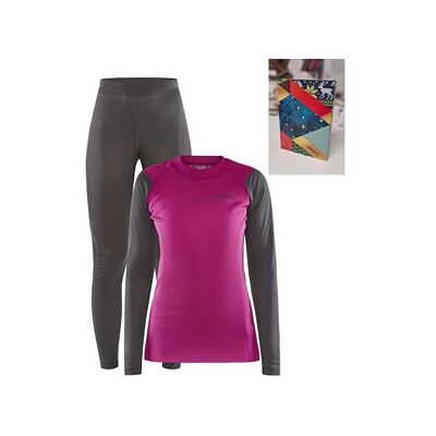 Craft Core Warm Baselayer W set, růžová/šedá, vel.: L Craft Core Warm Baselayer W set, růžová/šedá, vel.: L